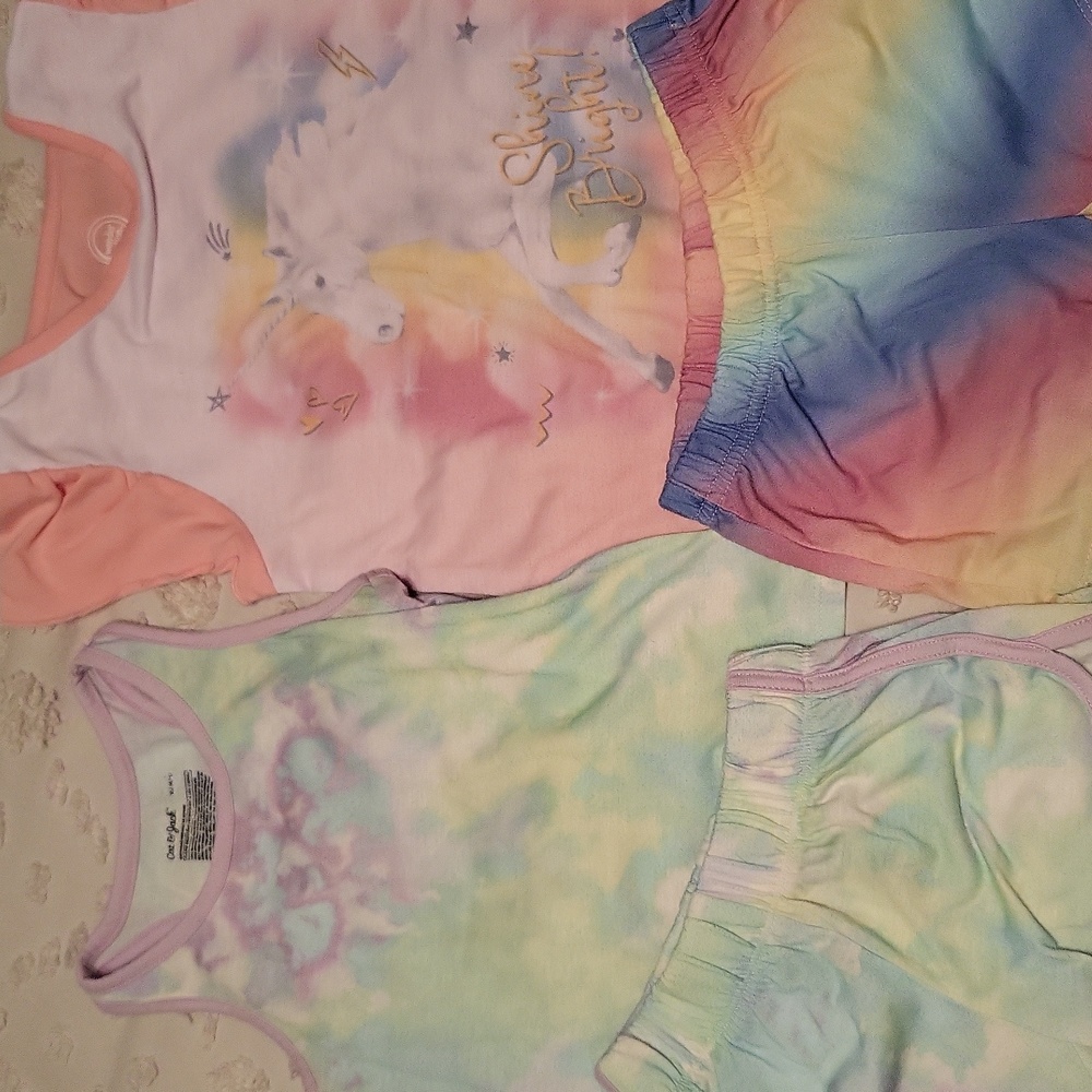 Set of girls summer pajamas